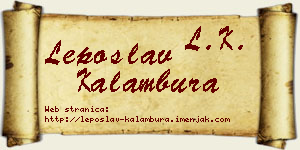 Leposlav Kalambura vizit kartica